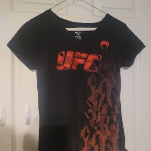 UFC Kids Black and Orange Graphic T-Shirt